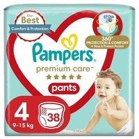 Підгузки-трусики Pampers Premium Care Pants Maxi 9-15 кг №38