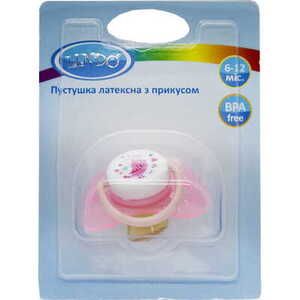 Пустышка Lindo латекс.с прикусом 6-12мес.