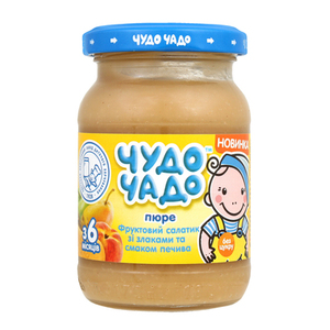 Пюре Чудо-чадо Фруктовый салатик с печеньем и  злаками 170г