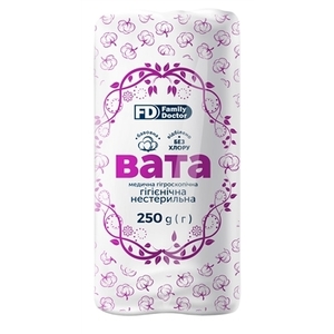 Вата Ариадна нестерильная зиг-заг 250 г