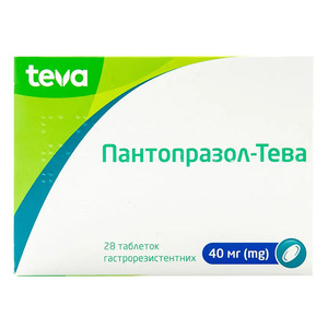 Пантопразол-Тева таблетки по 40 мг 28 шт. (14х2)