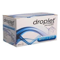 Игла Droplet для шприц-ручки 31G длинна 8 мм*0,25 мм №100