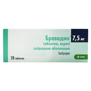 Бравадин таблетки по 7.5 мг 28 шт. (14х2)