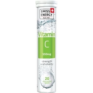 Витамины Swiss Energy Vitamin C 550 шипучие таблетки №20