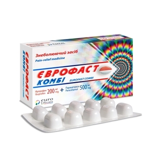 Еврофаст комби капс. мягк. 200мг/500мг №10