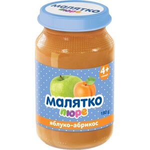 Пюре Малятко яблоко-абрикос стекло 180 г