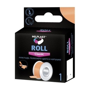 Лейкопластырь Milplast Roll classik телесн..5м*2,5см