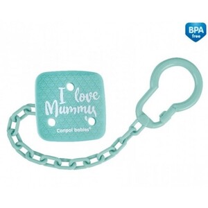 Ланцюжок Canpol 2/434 тримач для пустушки  I Love Mummy
