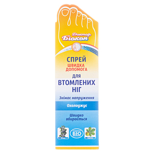 Спрей Доктор Биокон быстрая помощь для уставших ног 100 мл