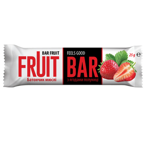 Батончик-мюслі Fruit Bar полуниця 25г