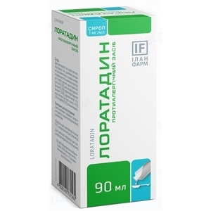 Лоратадин сироп 5 мг/5 мл по 90 мл во флаконе 1 шт. - Житомир