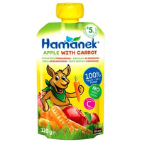 Пюре Hamanek яблоко с морковью 120 г (пауч)