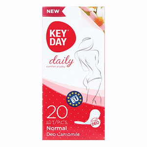Прокладки KEY DAY 0904/1270 щоденні з ароматом ромашки DAILY NORMAL №20