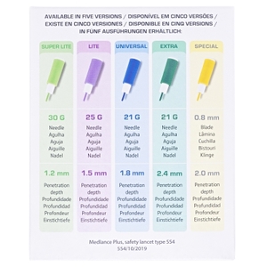 Ланцети Медланс Плюс Універсальний автомат.стер. G21 (синій) №200