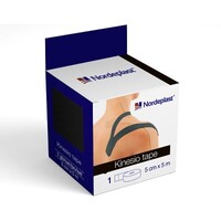 Пластырь NORDEPLAST Кинезио тейп медицинский 5см*5м черный