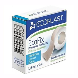 Лейкопластир ECOPLAST ЕкоФікс тканий котушка 1,25cм*5м