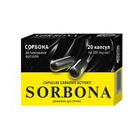 Sor.Bona активированный уголь капс. 300 мг №20