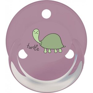 Пустышка Baby-nova 23360/2 лат.круглая с рис./кольц.2шт.девочка