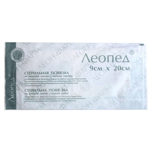 Лейкопластир ЛЕОПЕД Silver 9смх20см №1 (25шт. в уп)